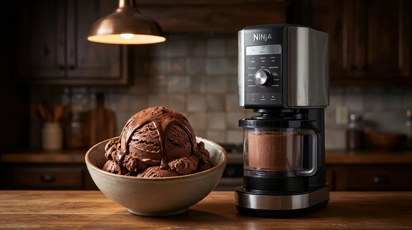 Ninja Creami chocolate protein ice cream