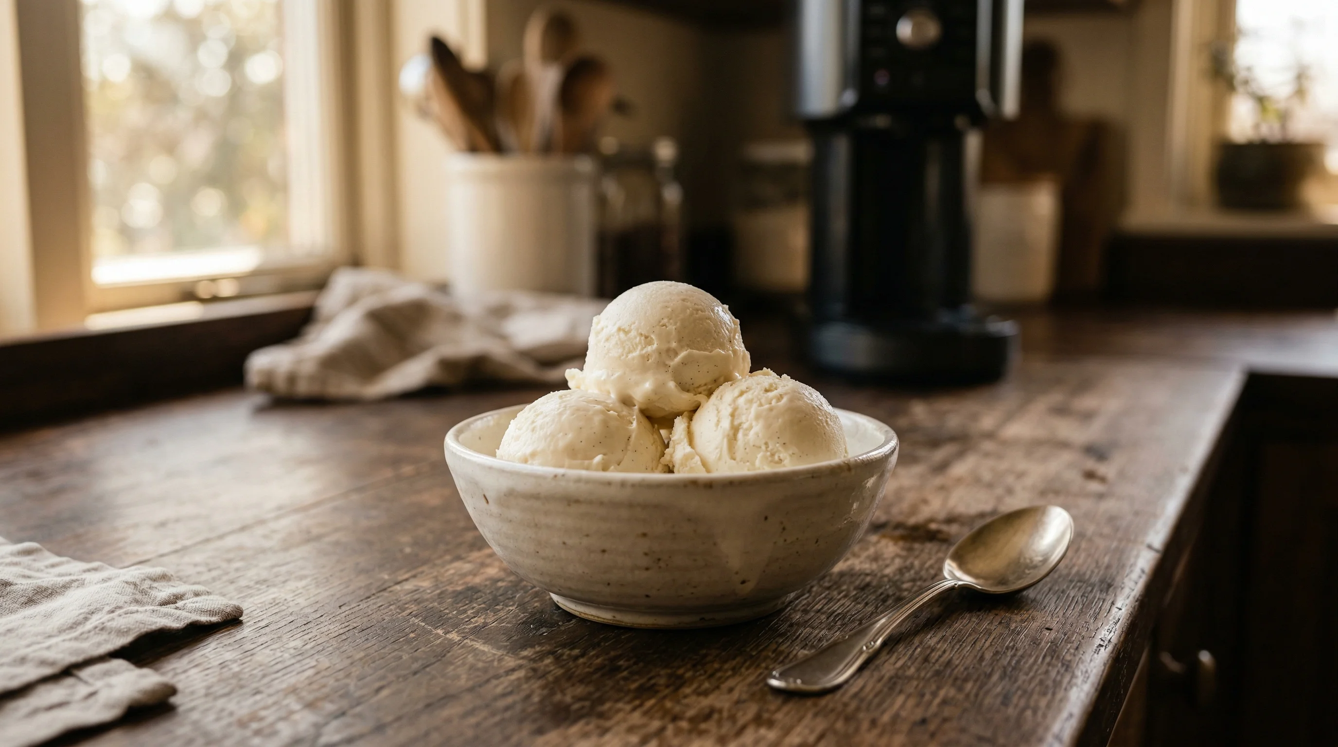 Ninja Creami vanilla protein ice cream