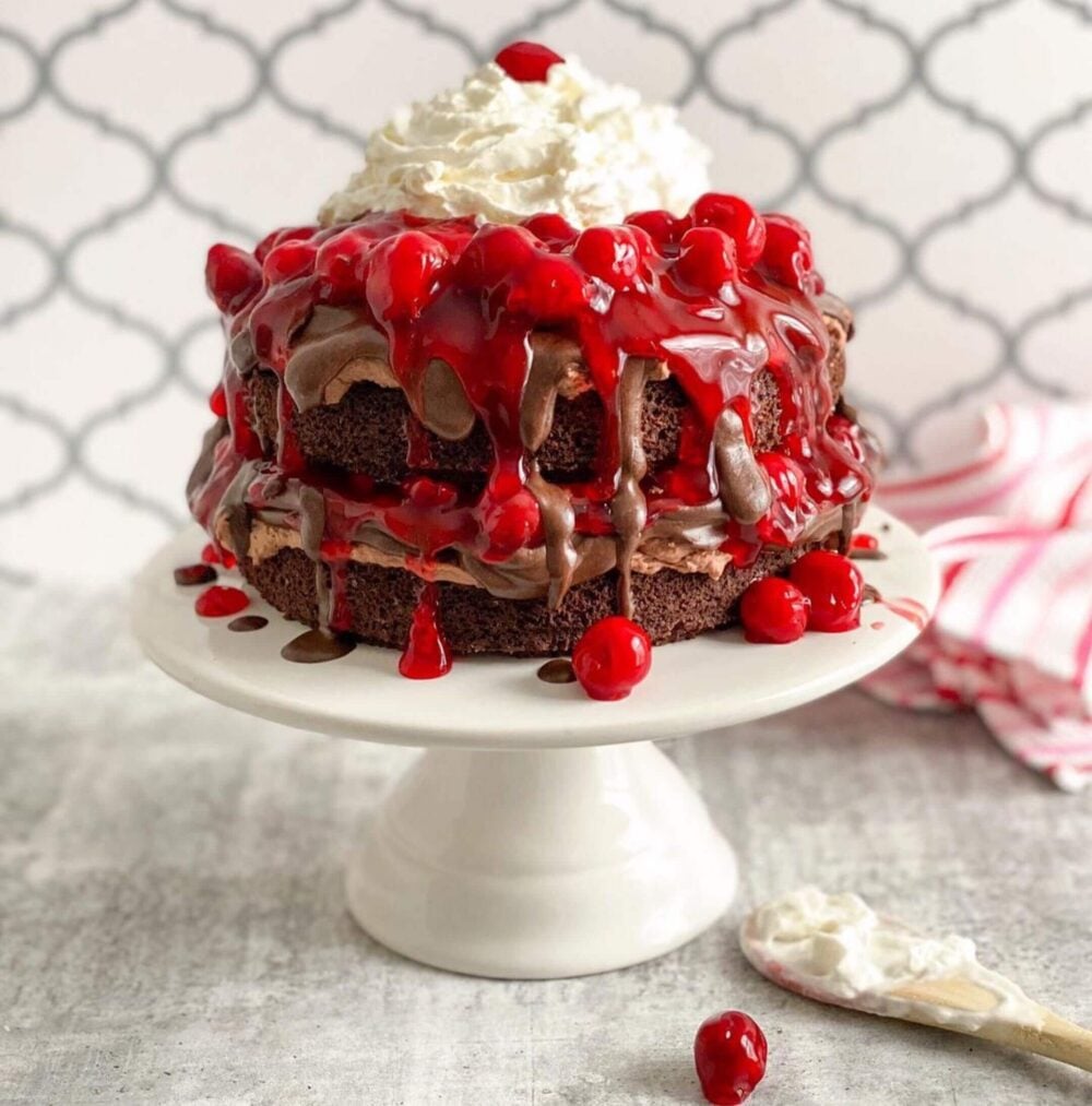 Keto Chocolate Cherry Cake