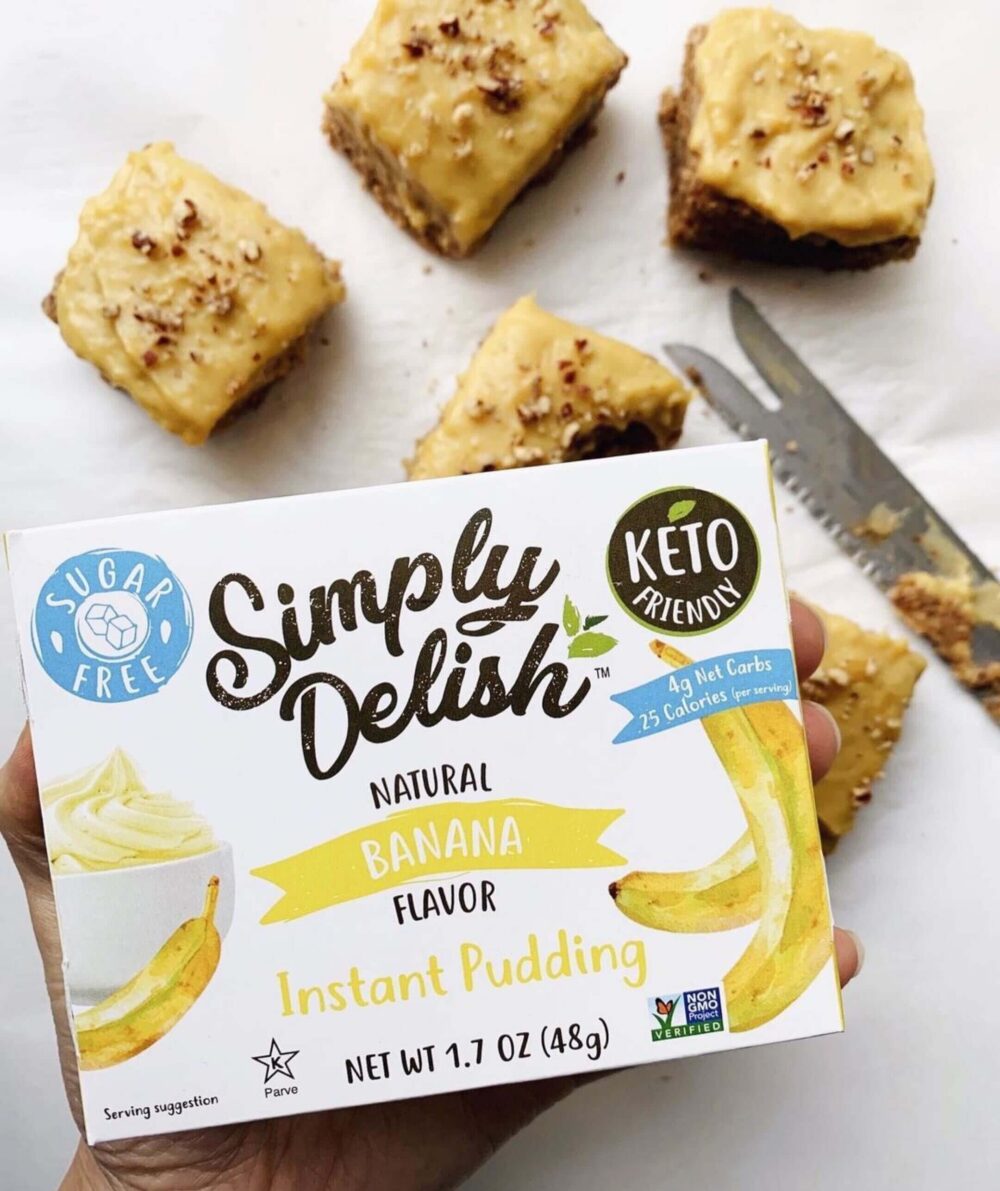 Banana Bread Pudding Squares with Banana Frosting