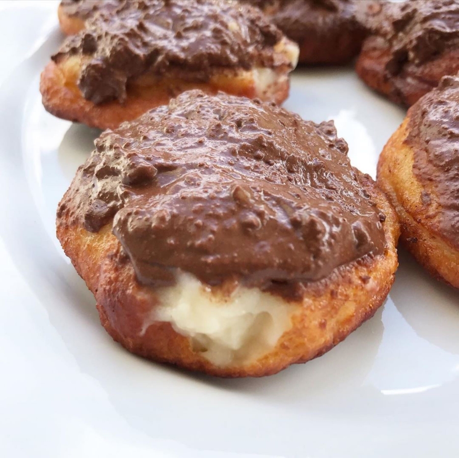Keto Boston Cream Pie Doughnuts