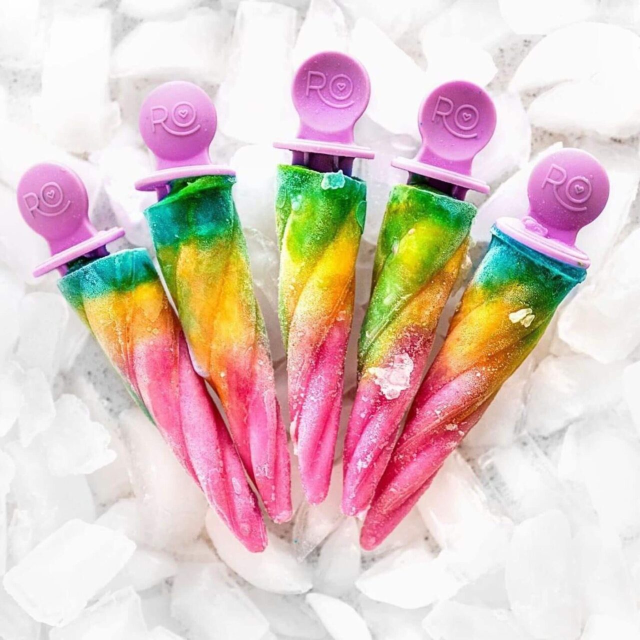 Keto Rainbow Popsicles