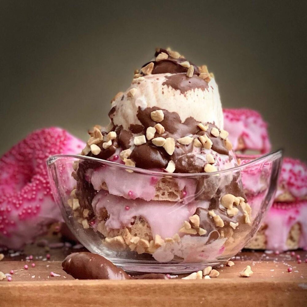 No Added Sugar Double Donut Sundae