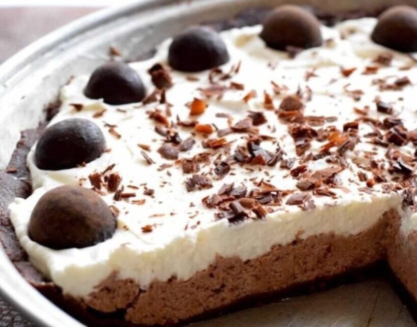 pie with simply delish chocolate filling