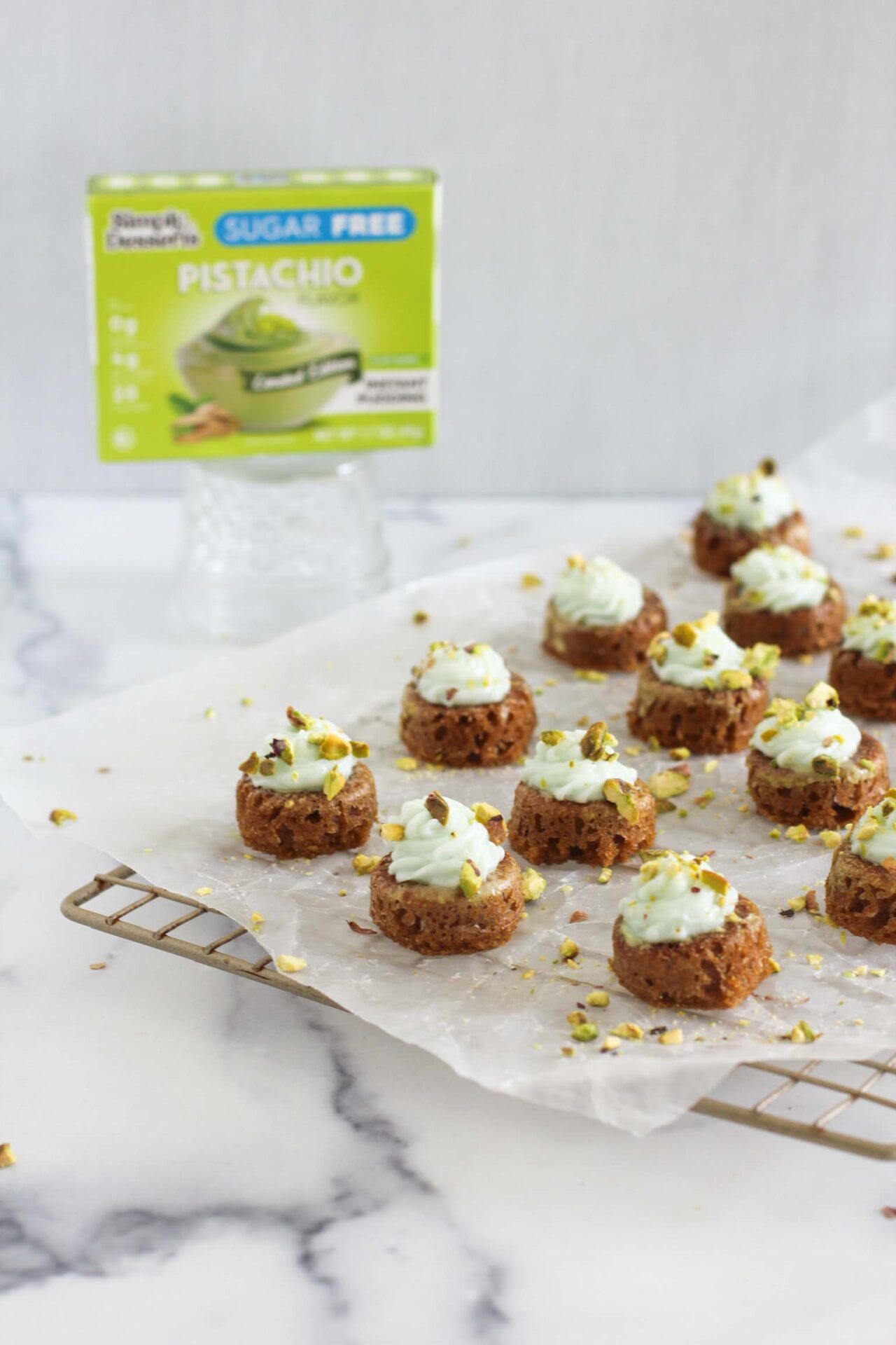 Pistachio Mini Doughnuts - perfect for snacking