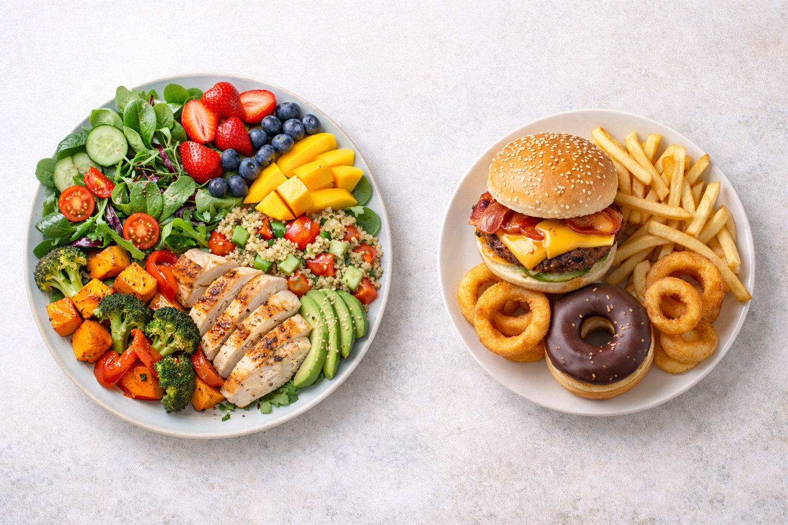 High-volume eating compared to calorie-dense foods on different plate sizes