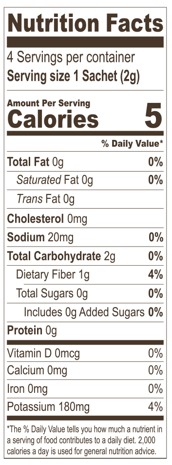 Gelatin Alternative Nutritional Facts