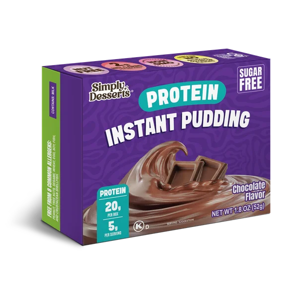 Simply Desserts Chocolate Protein Pudding box