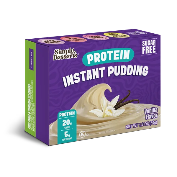 Simply Desserts Vanilla Protein Pudding box
