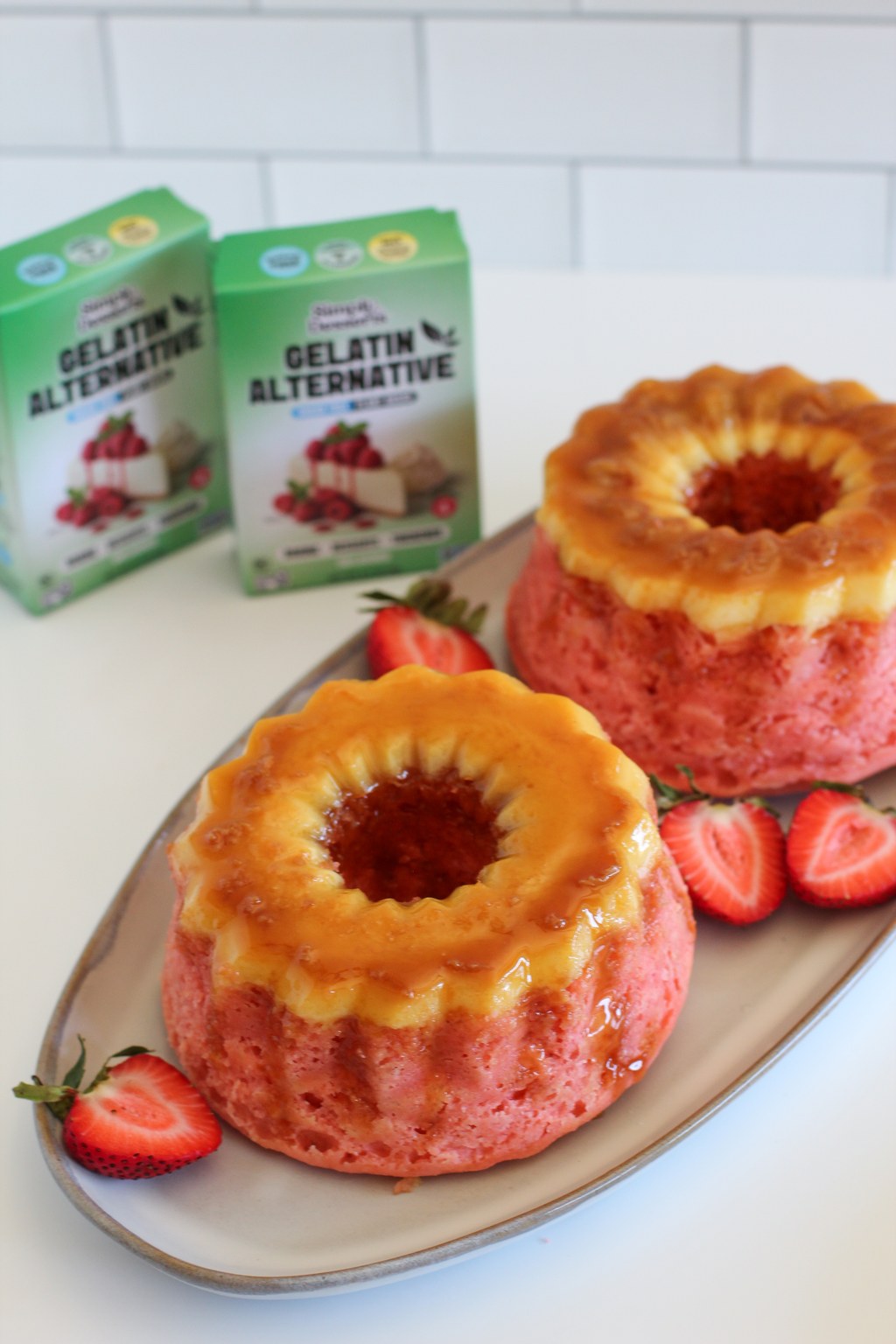 Strawberry Magic Flan Cake 02